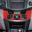 Car Carbon Fiber Central Control Switch Panel Decorative Sticker for Toyota RAV4 2006-2013, Left and Right Drive (Red)