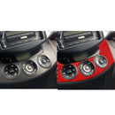 Car Carbon Fiber Central Control Switch Panel Decorative Sticker for Toyota RAV4 2006-2013, Left and Right Drive (Red)