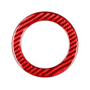 Car Carbon Fiber Steering Wheel Decorative Sticker for Toyota RAV4 2006-2013, Left and Right Drive (Red)