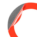 Car Carbon Fiber Steering Wheel Decorative Sticker for Toyota RAV4 2006-2013, Left and Right Drive (Red)