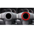 Car Carbon Fiber Steering Wheel Decorative Sticker for Toyota RAV4 2006-2013, Left and Right Drive (Red)