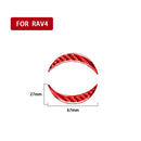Car Carbon Fiber Steering Wheel Logo Decorative Sticker for Toyota RAV4 2006-2013, Left and Right Drive (Red)