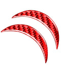 Car Carbon Fiber Steering Wheel Logo Decorative Sticker for Toyota RAV4 2006-2013, Left and Right Drive (Red)