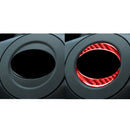 Car Carbon Fiber Steering Wheel Logo Decorative Sticker for Toyota RAV4 2006-2013, Left and Right Drive (Red)