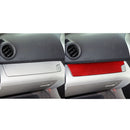 Car Carbon Fiber Passenger Center Control Panel Decorative Sticker for Toyota RAV4 2006-2013, Right Drive (Red)