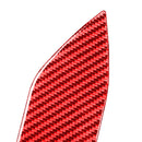 Car Carbon Fiber Warning Light Switch Panel Decorative Sticker for Toyota RAV4 2006-2013, Left and Right Drive (Red)