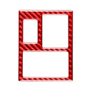 Car Carbon Fiber Rear Mirror Adjustment Switch Frame Decorative Sticker for Toyota RAV4 2006-2013, Right Drive (Red)