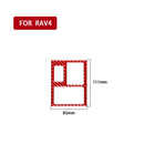 Car Carbon Fiber Rear Mirror Adjustment Switch Frame Decorative Sticker for Toyota RAV4 2006-2013, Right Drive (Red)