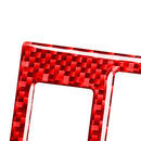 Car Carbon Fiber Rear Mirror Adjustment Switch Frame Decorative Sticker for Toyota RAV4 2006-2013, Right Drive (Red)
