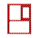 Car Carbon Fiber Rear Mirror Adjustment Switch Frame Decorative Sticker for Toyota RAV4 2006-2013, Left Drive (Red)