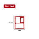 Car Carbon Fiber Rear Mirror Adjustment Switch Frame Decorative Sticker for Toyota RAV4 2006-2013, Left Drive (Red)