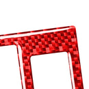 Car Carbon Fiber Rear Mirror Adjustment Switch Frame Decorative Sticker for Toyota RAV4 2006-2013, Left Drive (Red)