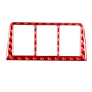 Car Carbon Fiber Headlight Switch Frame Decorative Sticker for Toyota RAV4 2006-2013, Left and Right Drive (Red)