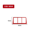 Car Carbon Fiber Headlight Switch Frame Decorative Sticker for Toyota RAV4 2006-2013, Left and Right Drive (Red)