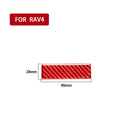 Car Carbon Fiber Headlight Switch Gasket Decorative Sticker for Toyota RAV4 2006-2013, Left and Right Drive (Red)