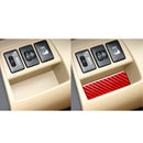 Car Carbon Fiber Headlight Switch Gasket Decorative Sticker for Toyota RAV4 2006-2013, Left and Right Drive (Red)
