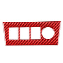 Car Carbon Fiber Cigarette Lighting Panel Decorative Sticker for Toyota RAV4 2006-2013, Left and Right Drive (Red)