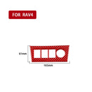 Car Carbon Fiber Cigarette Lighting Panel Decorative Sticker for Toyota RAV4 2006-2013, Left and Right Drive (Red)