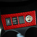Car Carbon Fiber Cigarette Lighting Panel Decorative Sticker for Toyota RAV4 2006-2013, Left and Right Drive (Red)