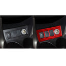Car Carbon Fiber Cigarette Lighting Panel Decorative Sticker for Toyota RAV4 2006-2013, Left and Right Drive (Red)