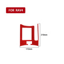 Car Carbon Fiber Handbrake Panel Decorative Sticker for Toyota RAV4 2006-2013, Right Drive (Red)