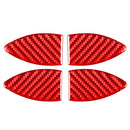 Car Carbon Fiber Inside Door Bowl Decorative Sticker for Toyota RAV4 2006-2013, Left and Right Drive (Red)