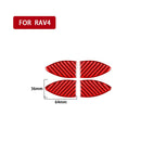 Car Carbon Fiber Inside Door Bowl Decorative Sticker for Toyota RAV4 2006-2013, Left and Right Drive (Red)