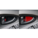 Car Carbon Fiber Inside Door Bowl Decorative Sticker for Toyota RAV4 2006-2013, Left and Right Drive (Red)