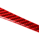 Car Carbon Fiber Dashboard Left Side Decorative Sticker for Infiniti Q50 2014-2020, Right Drive (Red)