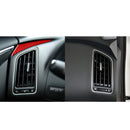 Car Carbon Fiber Dashboard Left Side Decorative Sticker for Infiniti Q50 2014-2020, Left Drive (Red)