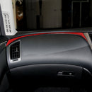 Car Carbon Fiber Dashboard Right Side Decorative Sticker for Infiniti Q50 2014-2020, Right Drive(Red)