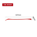 Car Carbon Fiber Dashboard Right Side Decorative Sticker for Infiniti Q50 2014-2020, Left Drive(Red)