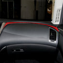 Car Carbon Fiber Dashboard Right Side Decorative Sticker for Infiniti Q50 2014-2020, Left Drive(Red)