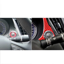 Car Carbon Fiber Dashboard Decorative Sticker for Infiniti Q50 2014-2020, Left Drive(Red)