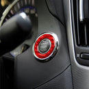 Car Carbon Fiber One-button Start Decorative Sticker for Infiniti Q50 2014-2020 / Q60 / QX60, Left and Right Drive(Red)