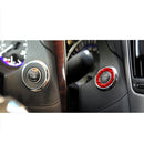 Car Carbon Fiber One-button Start Decorative Sticker for Infiniti Q50 2014-2020 / Q60 / QX60, Left and Right Drive(Red)