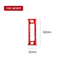 Car Carbon Fiber Rear Air Outlet Decorative Sticker for Infiniti Q50 2014-2020, Left and Right Drive(Red)