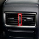 Car Carbon Fiber Rear Air Outlet Decorative Sticker for Infiniti Q50 2014-2020, Left and Right Drive(Red)