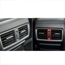 Car Carbon Fiber Rear Air Outlet Decorative Sticker for Infiniti Q50 2014-2020, Left and Right Drive(Red)