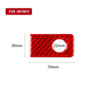 Car Carbon Fiber Front Passenger Seat Handle Box Decorative Sticker for Infiniti Q50 2014-2020, Right Drive(Red)