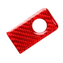 Car Carbon Fiber Front Passenger Seat Handle Box Decorative Sticker for Infiniti Q50 2014-2020, Right Drive(Red)