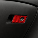 Car Carbon Fiber Front Passenger Seat Handle Box Decorative Sticker for Infiniti Q50 2014-2020, Right Drive(Red)