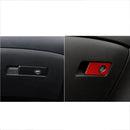 Car Carbon Fiber Front Passenger Seat Handle Box Decorative Sticker for Infiniti Q50 2014-2020, Right Drive(Red)
