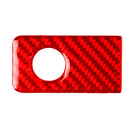 Car Carbon Fiber Front Passenger Seat Handle Box Decorative Sticker for Infiniti Q50 2014-2020, Left Drive(Red)