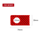 Car Carbon Fiber Front Passenger Seat Handle Box Decorative Sticker for Infiniti Q50 2014-2020, Left Drive(Red)
