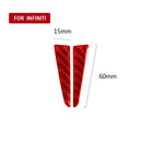 Car Carbon Fiber Steering Wheel Below Decorative Sticker for Infiniti Q50 2014-2020, Left and Right Drive(Red)