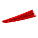 Car Carbon Fiber Steering Wheel Below Decorative Sticker for Infiniti Q50 2014-2020, Left and Right Drive(Red)