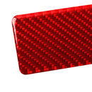 Car Carbon Fiber Rear Ashtray Panel Decorative Sticker for Infiniti Q50 2014-2020, Left and Right Drive(Red)