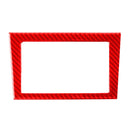 Car Carbon Fiber Navigation Frame Decorative Sticker for Infiniti Q50 2014-2020, Left and Right Drive(Red)