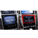 Car Carbon Fiber Navigation Frame Decorative Sticker for Infiniti Q50 2014-2020, Left and Right Drive(Red)